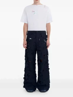 Pants>MARNI Circle Laser Cut Trousers