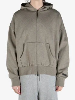 Sweats & Hoodies>FEAR OF GOD ESSENTIALS Classic Fit Fleece Zip-Up Hoodie