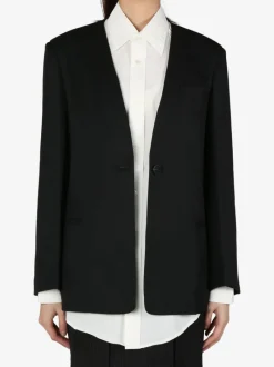 Jackets & Coats>ATELIER NEW YORK Collarless Blazer