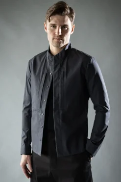 Shirts>RORKE BADER Compound Linen Overshirt