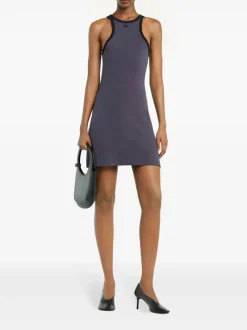 Dresses>COURRÈGES Contrast Scuba Mini Dress