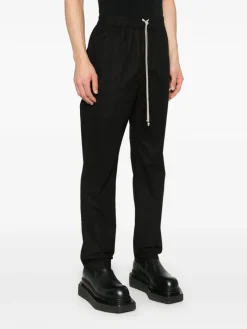 Pants>RICK OWENS Cotton Drawstring Slim Long Pants