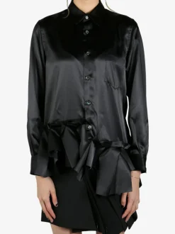 Shirts>COMME DES GARCONS COMME DES GARCONS Cotton Frill Hem Blouse
