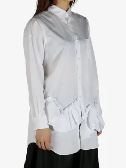 Shirts>COMME DES GARCONS COMME DES GARCONS Cotton Frill Hem Blouse