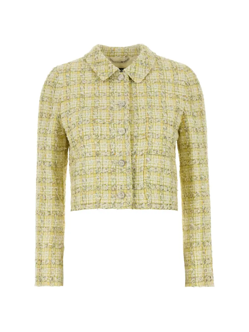 Jackets & Coats>VERSACE Cotton Mix Fancy Tweed Informal Jacket