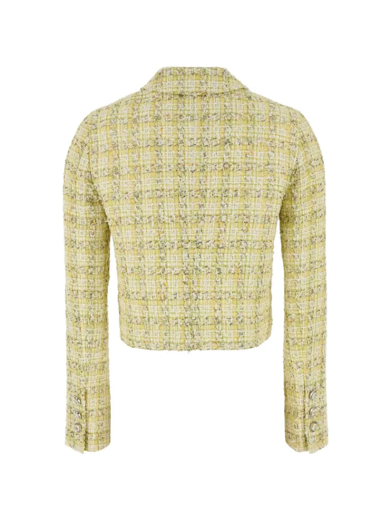 Jackets & Coats>VERSACE Cotton Mix Fancy Tweed Informal Jacket