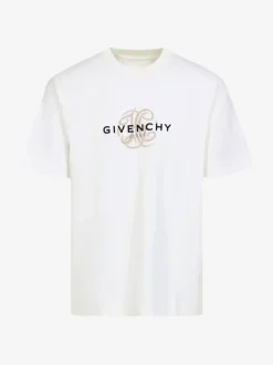 T-shirts>GIVENCHY Cotton T-Shirt w/ Reverse Graphic