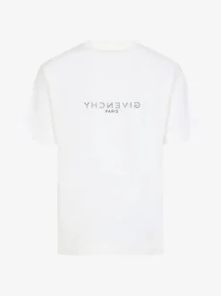 T-shirts>GIVENCHY Cotton T-Shirt w/ Reverse Graphic
