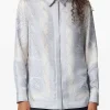 Shirts>VERSACE Coupe Des Dieux Barocco Foulard Silk Twill Formal Shirt