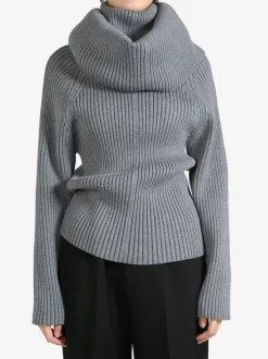 Knitwear>ALAINPAUL Covered Shoulders Turtleneck