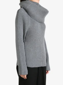 Knitwear>ALAINPAUL Covered Shoulders Turtleneck