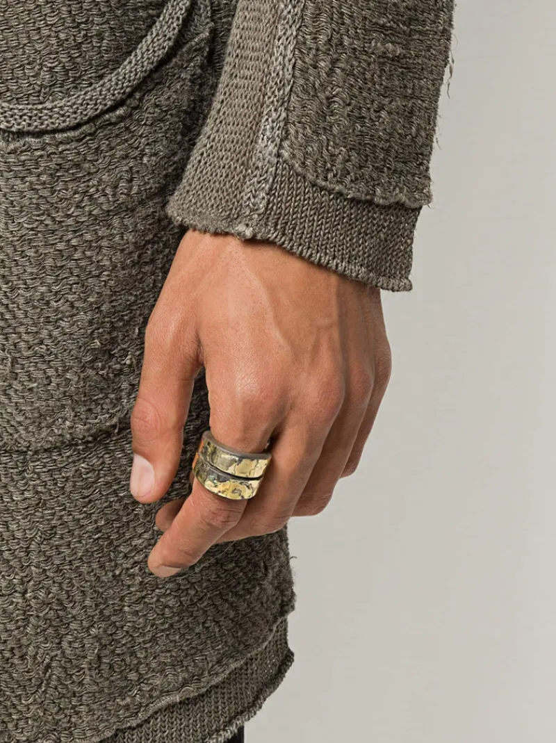 Jewelry | Jewelry>PARTS OF FOUR Crevice Ring v2 (Fuse, Wide, DA18K)