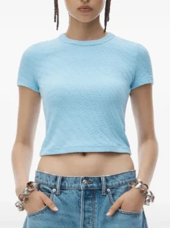 T-shirts>alexanderwang.t Crew Neck Short Sleeve Baby Tee