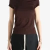 T-shirts>RICK OWENS Cropped Level Tee