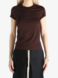 T-shirts>RICK OWENS Cropped Level Tee