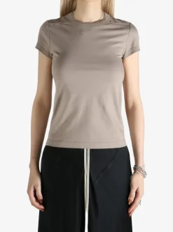 T-shirts>RICK OWENS Cropped Level T-shirt