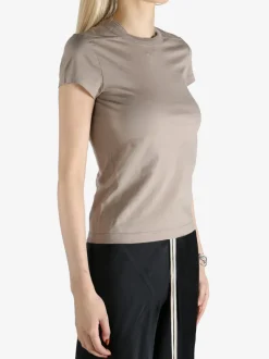 T-shirts>RICK OWENS Cropped Level T-shirt