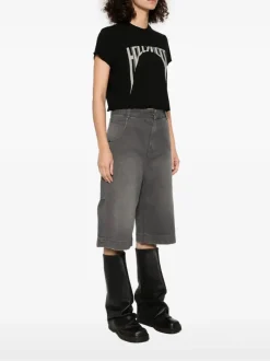 T-shirts>RICK OWENS DRKSHDW Cropped Small Level T-Shirt