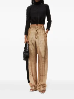 Jackets & Coats>alexanderwang.t Cropped Track Jacket W/Logo Webbing Tape