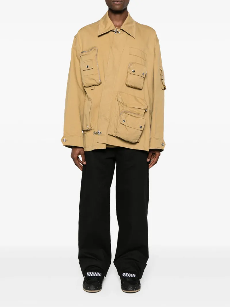 Jackets & Coats>LANVIN Crossed Front Utility Jacket
