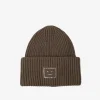 Hats | Hats>ACNE STUDIOS Crystal Face Logo Beanie