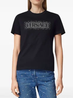 T-shirts>VERSACE Crystal Logo T-Shirt