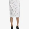Skirts>SHUSHU/TONG Cutout Bow Patchwork Skirt
