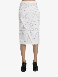 Skirts>SHUSHU/TONG Cutout Bow Patchwork Skirt