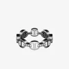 Jewelry>HOORSENBUHS Dame Tri-Link Band With Diamond Bridges