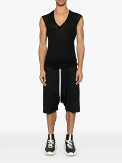 T-shirts>RICK OWENS Deep V SL T-Shirt