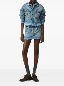 Jackets & Coats>MIU MIU Denim Cropped Jacket