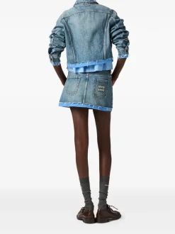Jackets & Coats>MIU MIU Denim Cropped Jacket
