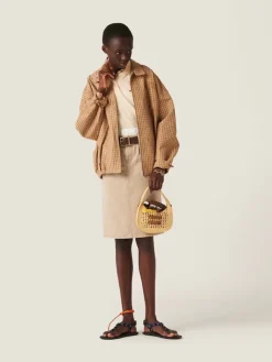 Skirts>MIU MIU Denim Pencil Skirt