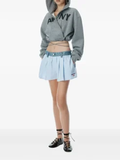 Shorts>alexanderwang.t Denim Waistband Short