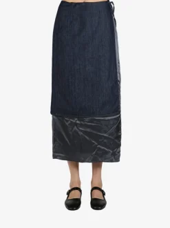 Skirts>DRIES VAN NOTEN Denim Wrap Skirt