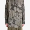 Shirts>ZIGGY CHEN Digital Print Asymmetric Shirt