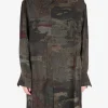 Shirts>ZIGGY CHEN Digital Print High Neck Long Shirt