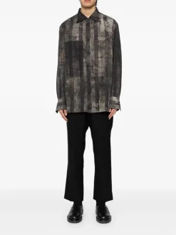 Shirts>ZIGGY CHEN Digital Print Long Shirt