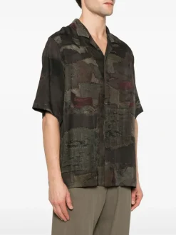 Shirts>ZIGGY CHEN Digital Print Short Sleeve Shirt
