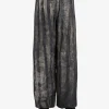 Pants>ZIGGY CHEN Digital Print Wide Leg Trousers