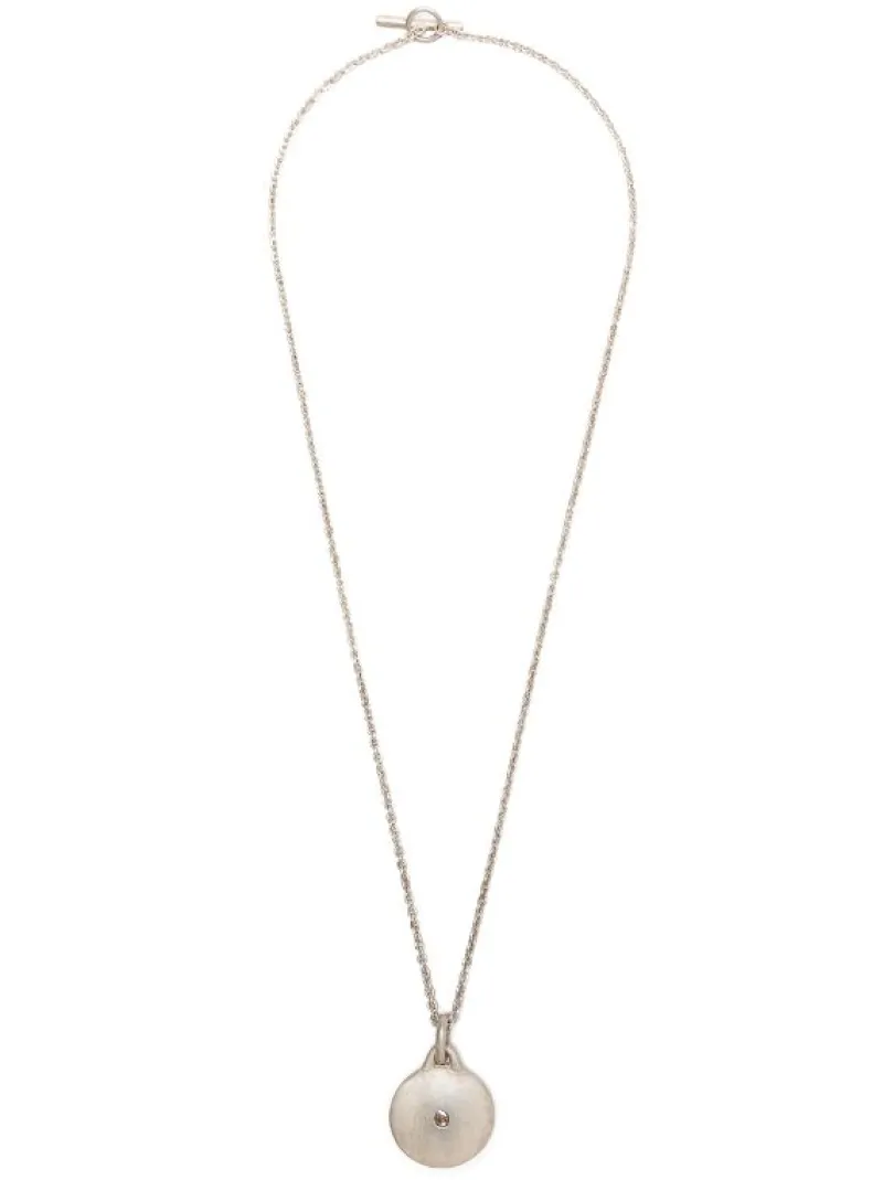 Jewelry | Jewelry>PARTS OF FOUR Disk Necklace (0.2 CT, Tiny Faceted Diamond Slab, 35mm, DA+FCDIA)