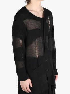 Knitwear>YOHJI YAMAMOTO POUR HOMME Distressed Oversized Cardigan