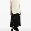 Knitwear>Y'S Distressed V-neck Sleeveless Sweater