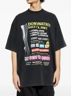 T-shirts | T-shirts>VETEMENTS Dominatrix Hotline Oversized T-shirt