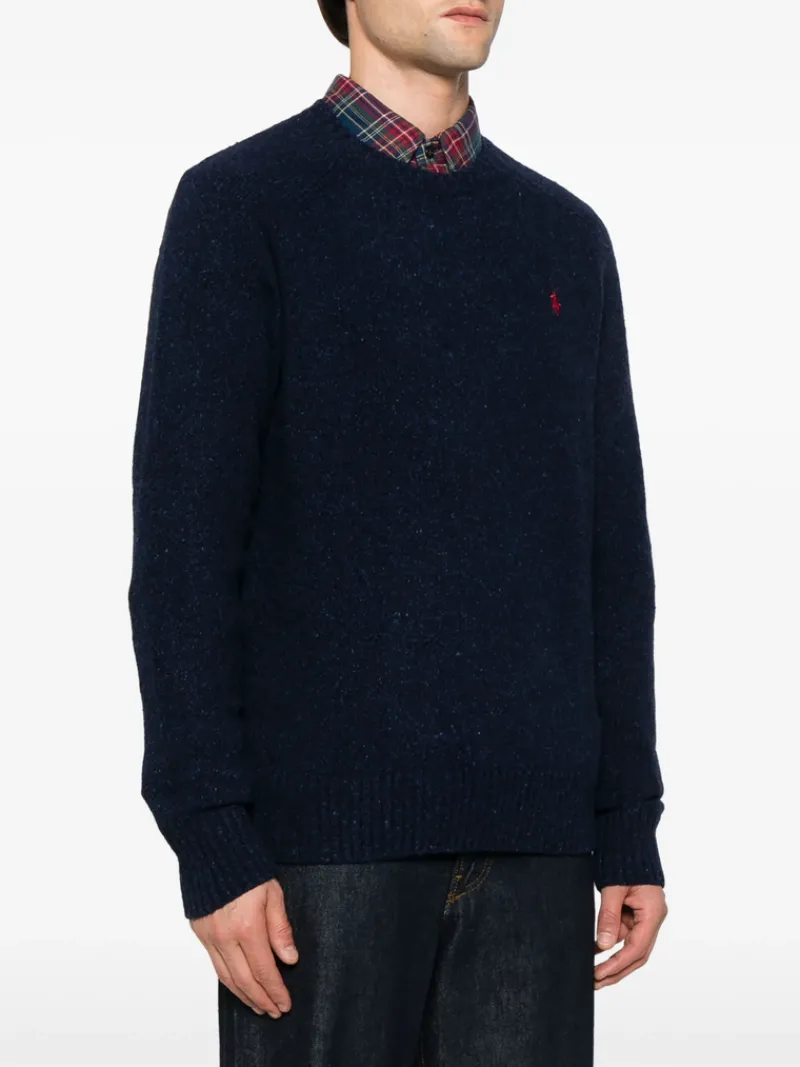 Knitwear>POLO RALPH LAUREN Donegal Wool Blend Long Sleeve Polo