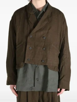 Jackets & Coats>ZIGGY CHEN Double Breasted Cropped Jacket