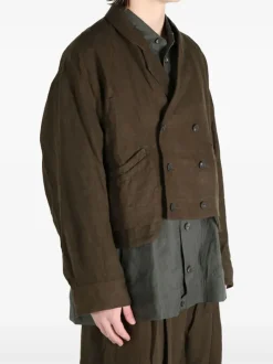 Jackets & Coats>ZIGGY CHEN Double Breasted Cropped Jacket