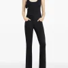 Tops>COURRÈGES Double Buckle 90'S Rib Tank Top