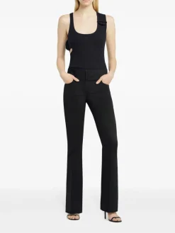 Tops>COURRÈGES Double Buckle 90'S Rib Tank Top