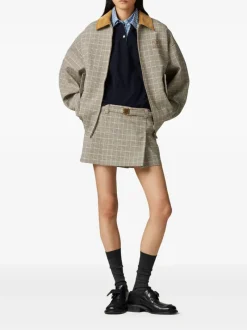 Jackets & Coats>MIU MIU Double Check Jacket